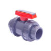 Valve, Ball, 1 1/2in BSP Threaded Double Union PVC, EPDM O-Rings