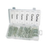 R Clips, Hitch Pin Set, Assortment Pack, Metric, Set Of 150 - Duratool D01894