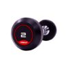 Jordan Fitness Premium Rubber Dumbbells - 2KG